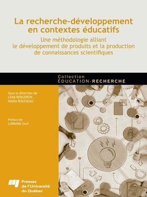 cover image of La recherche-développement en contextes éducatifs